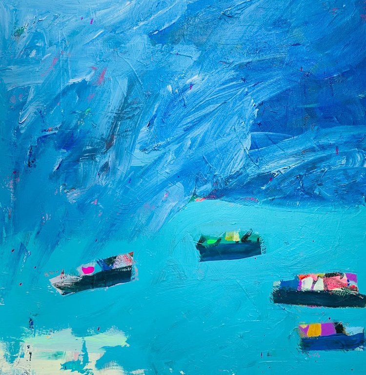 Container Ships Resting in the Bay